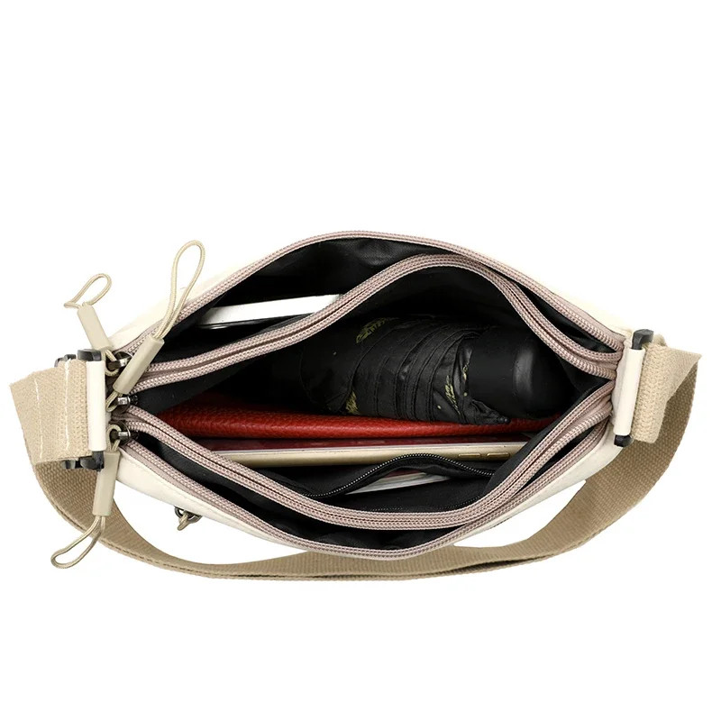3 Main Pockets High Capacity Shoulder Crossbody Bag for Women Multi-pocket Purse