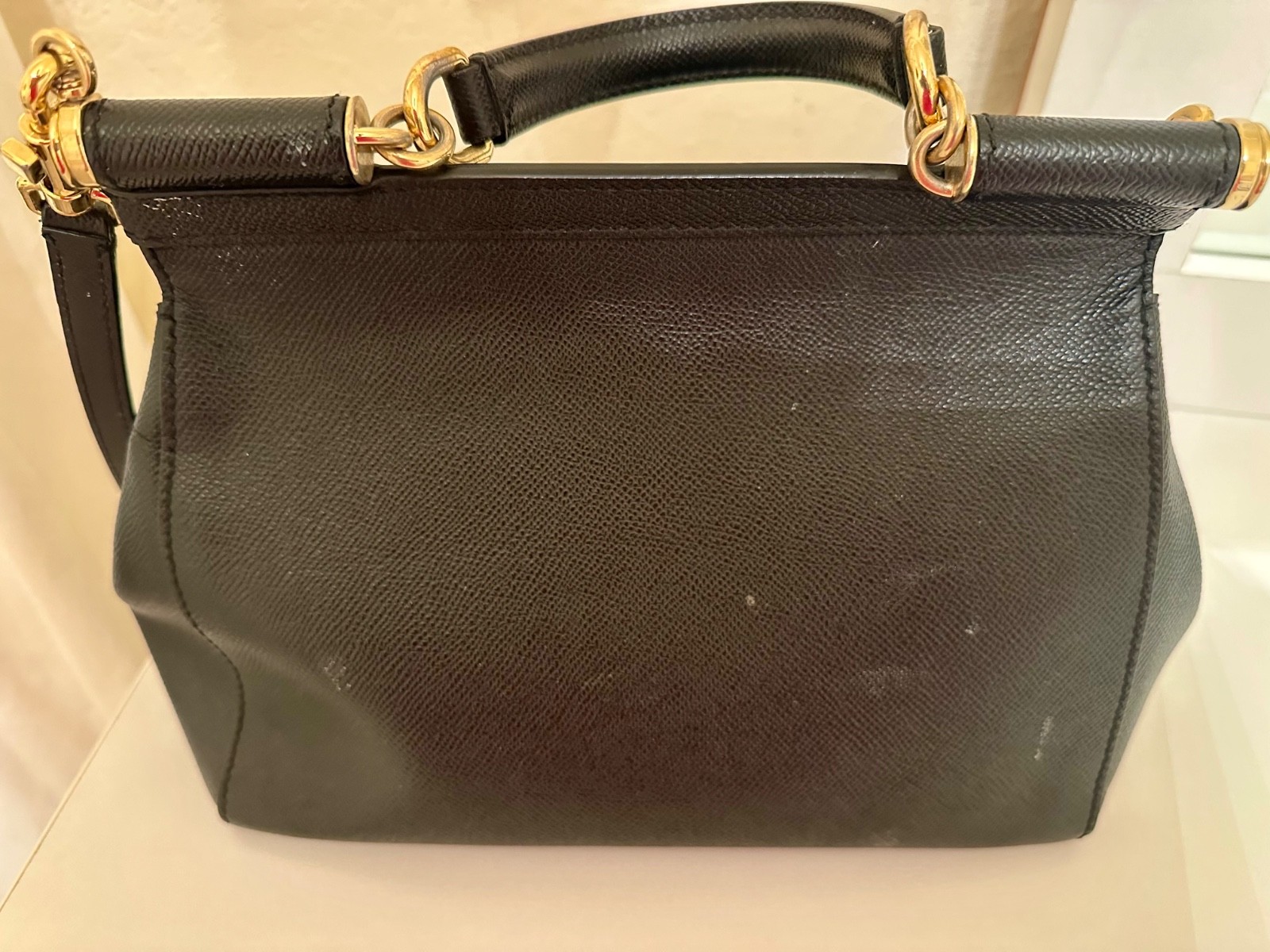 Dolce&Gabbana Medium Sicily Leather Top Bag. Authentic. Used.