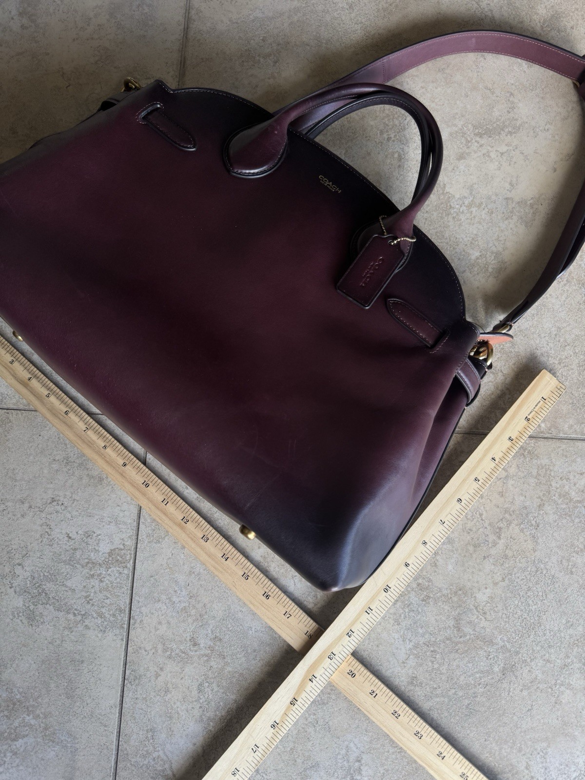 Coach Soft Empire Carryall Bag 40 In Maple/ Brass Rare