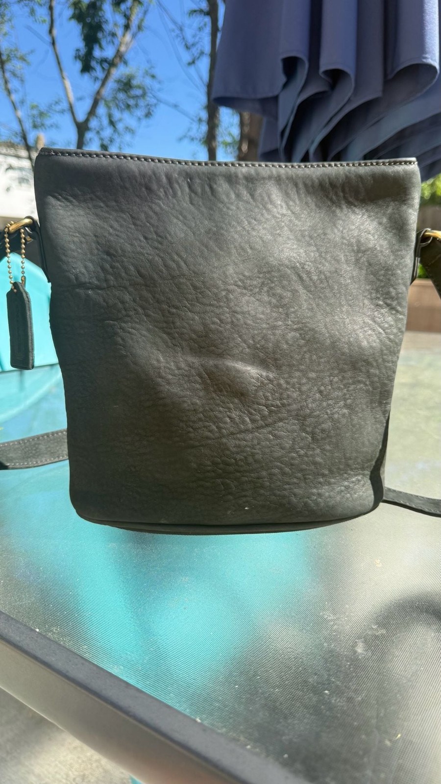 Vintage Coach Full-Grain Nubuck Leather Crossbody Bag No. 6M-4933