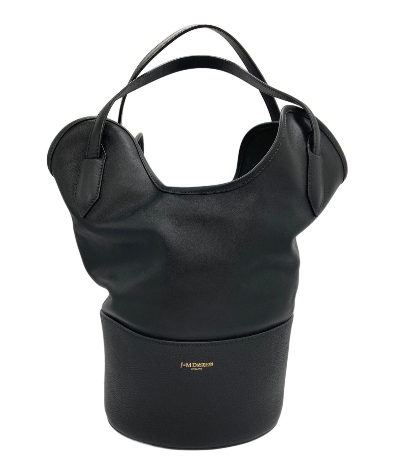 J&M DAVIDSON RAY BUCKET S Leather Black Handbag #TFB2947