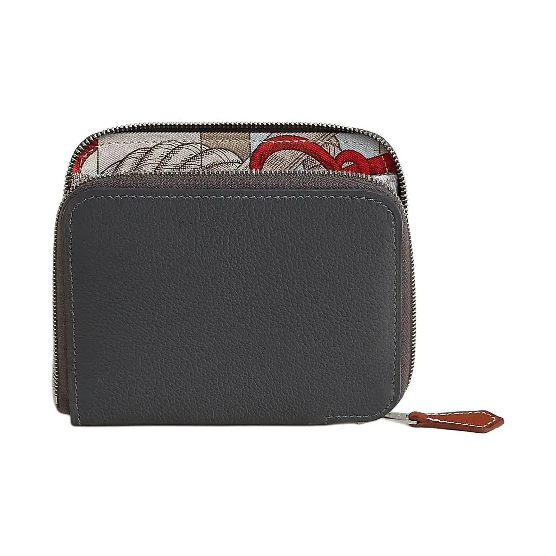 HERMES Silk’In Cowhide Wallet Women’s 3.7×0.4×4.5 in