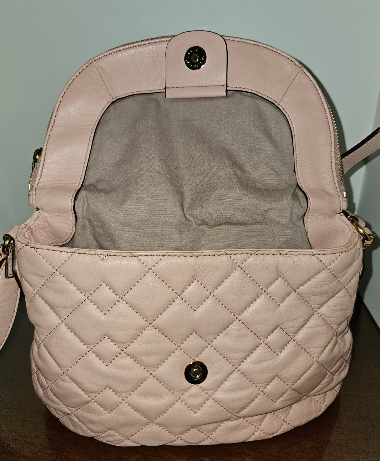 Marc By Marc Jacobs Natasha Q Pink Quilted Crossbody Shoulder Bag-GUC!