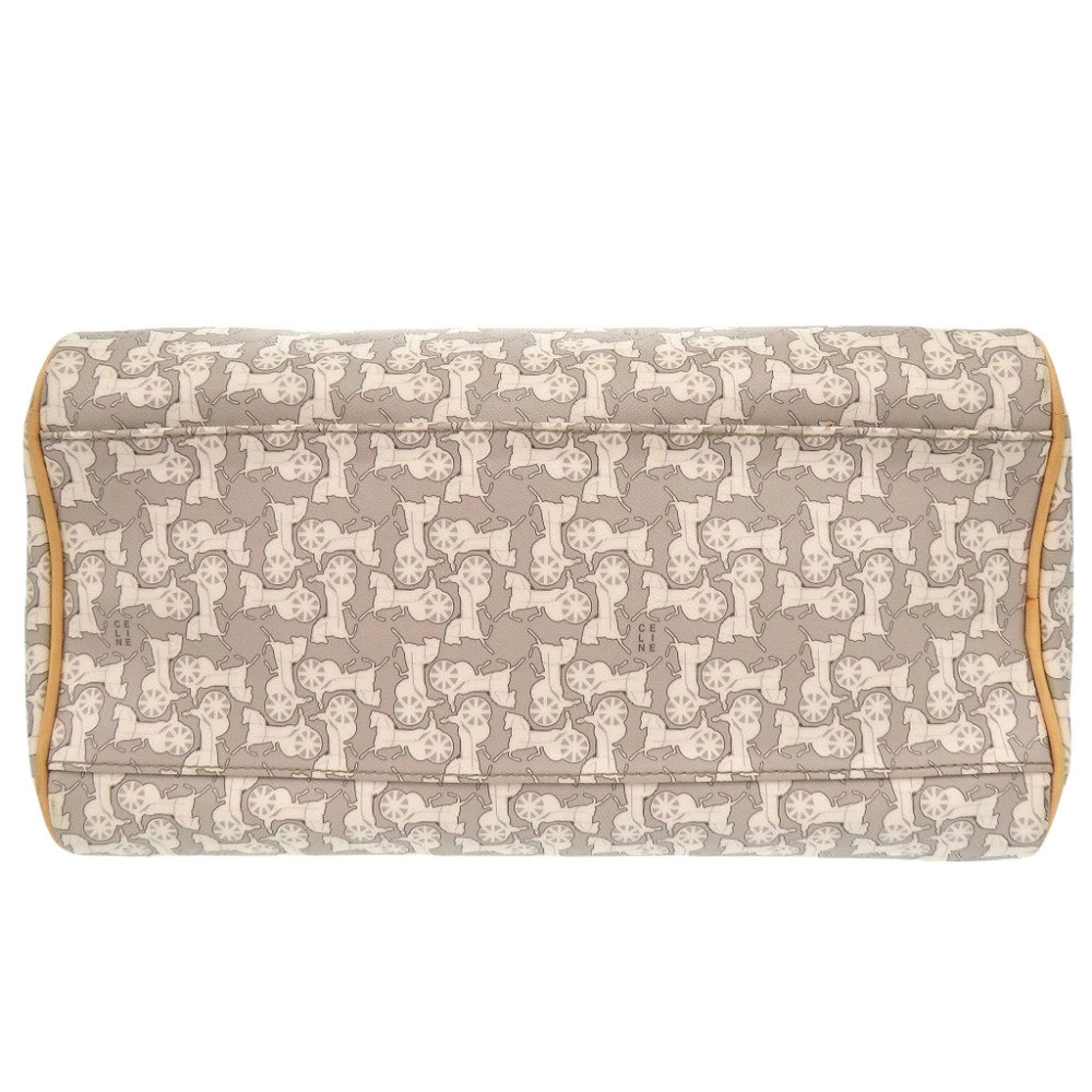 Celine Saddle Horse Pattern PVC / Leather Gray / White / Beige Women’s #LTB1481