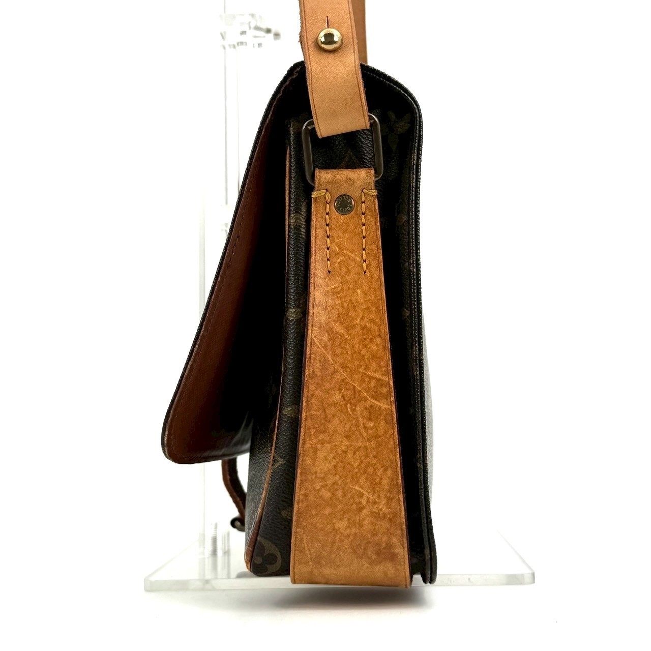 Louis Vuitton Monogram Cartouchiere Shoulder Bag Cross Body 882SL Authentic