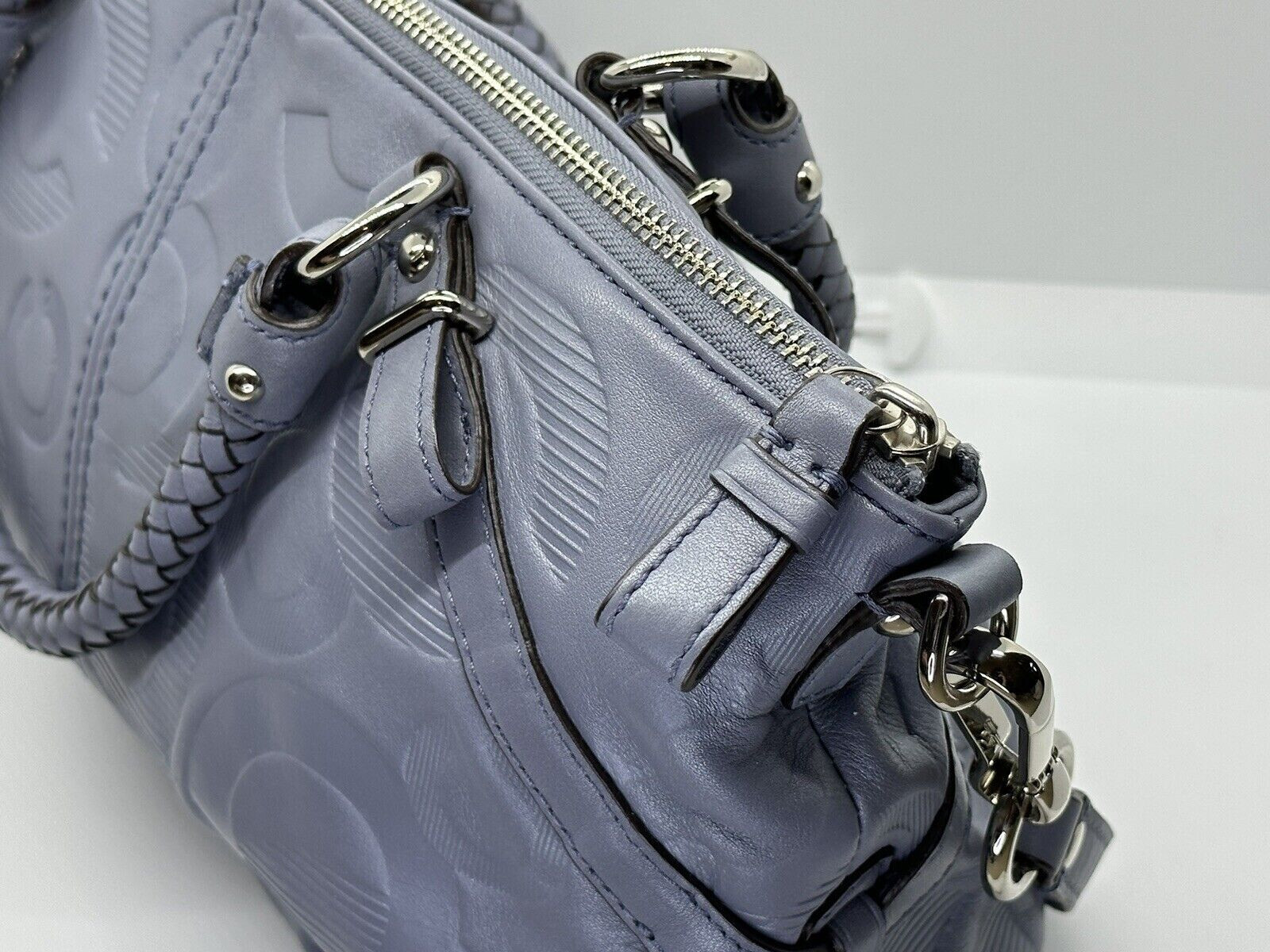 NWT Coach 15922 Wisteria Embossed Signature Madison Sophia Satchel RARE $398