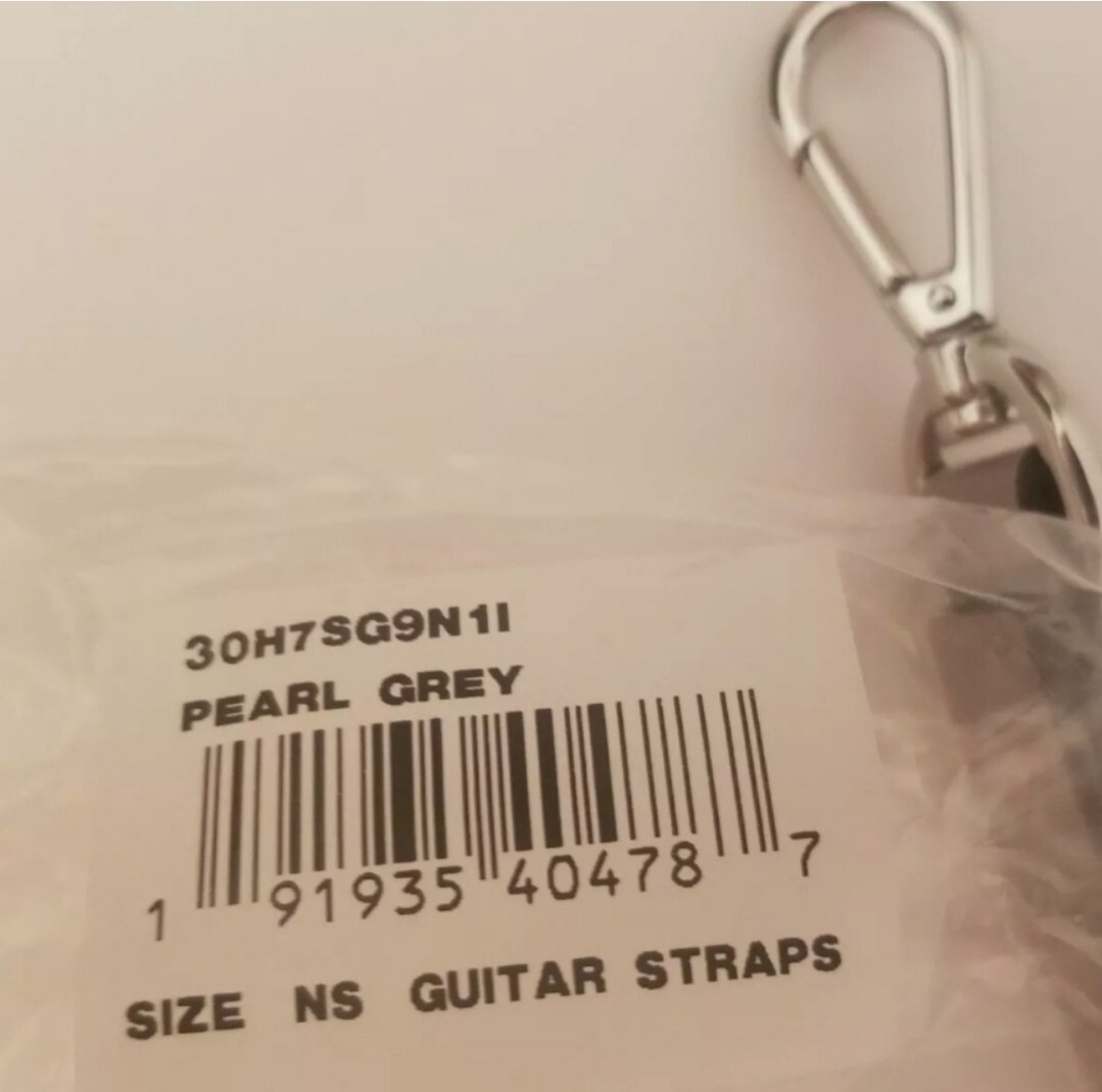 $98 Michael Kors Leather Pearl Gray Grommeted Replacement Purse Strap Guitar