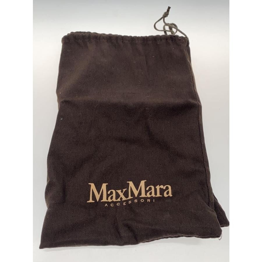 MAX MARA Shoulder Bag Leather Black Womens Gold Hardware Clasp Top Handle