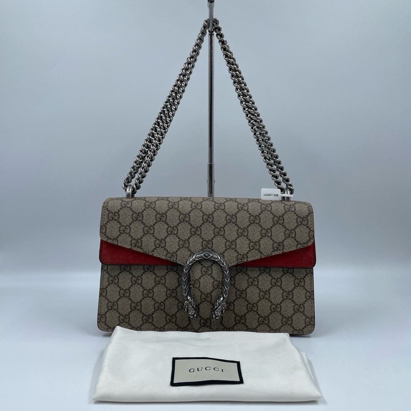 Gucci Chain Shoulder Bag Crossbody Bag GG Supreme Dionysus Used 071308