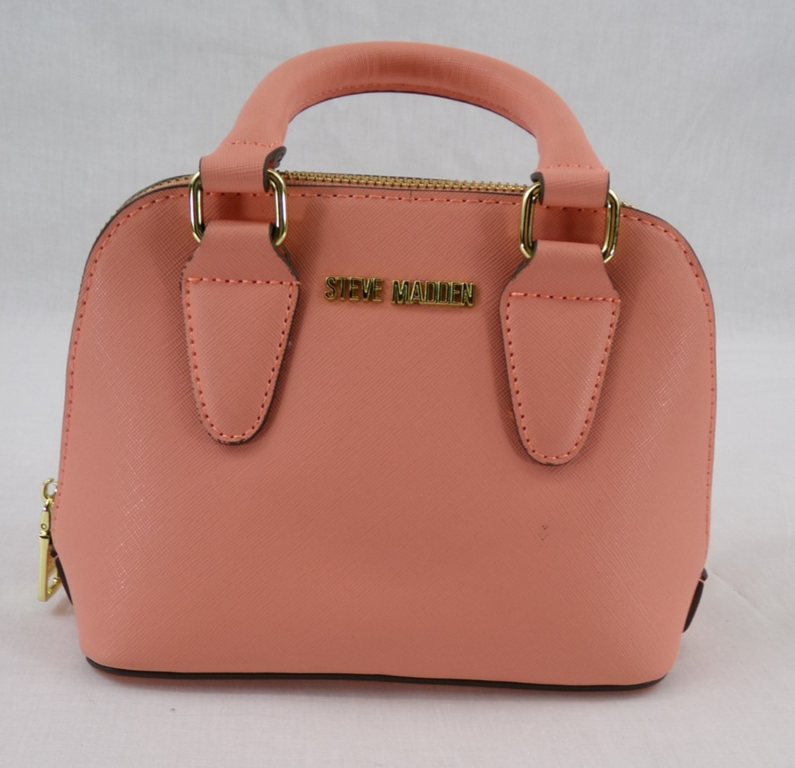 Steve Madden Blush Pink Satchel Bag Faux Leather Mini Purse – EUC