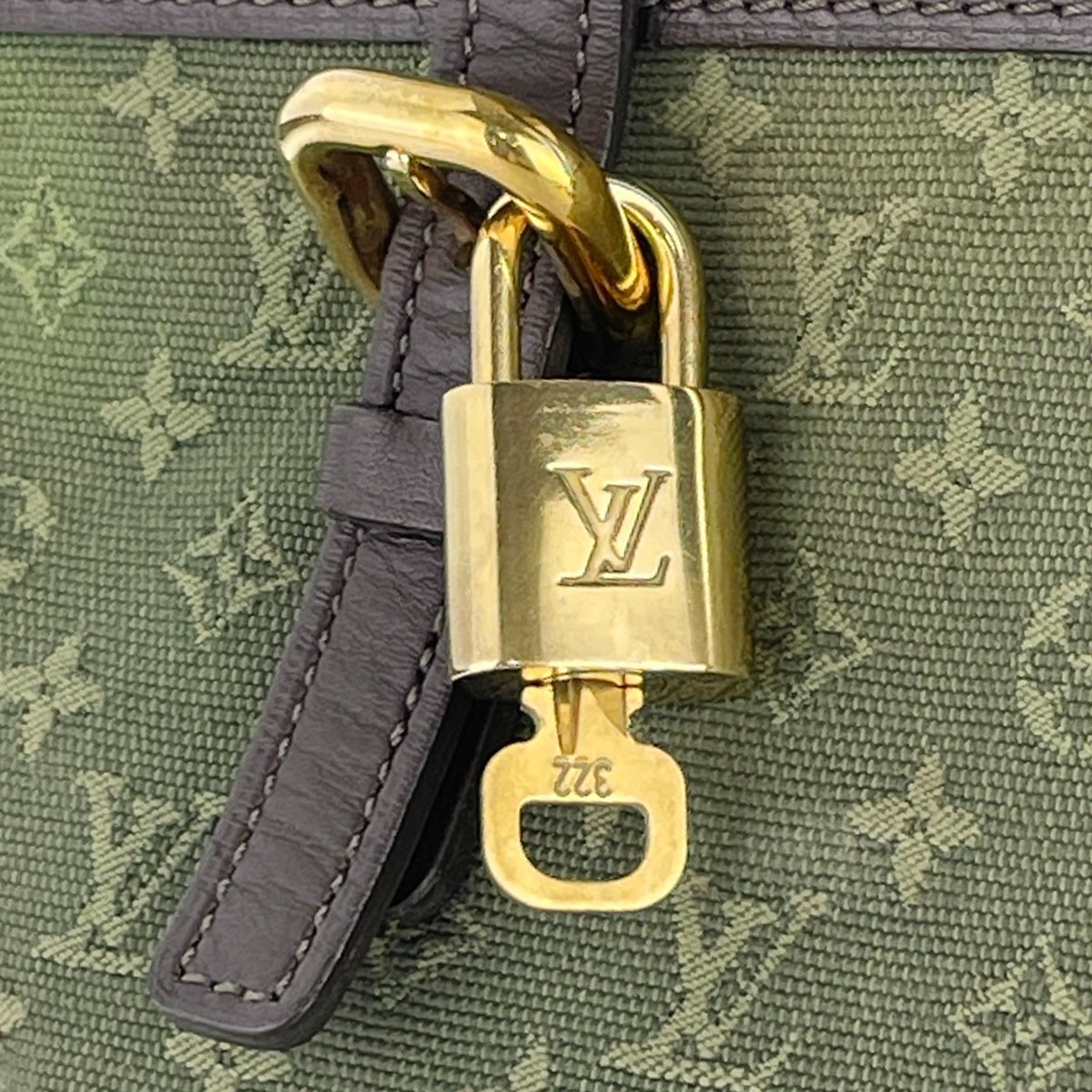 Louis Vuitton Monogram Mini Francoise 3way Cotton Leather Khaki Tote bag 4617