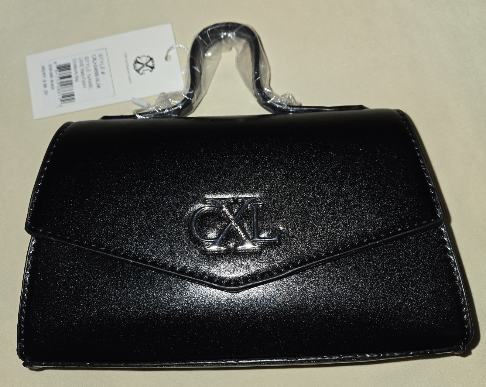 CXL by Christian Lacroix Laine Matte Patent Crossbody Bag In Black NWT MSRP $88