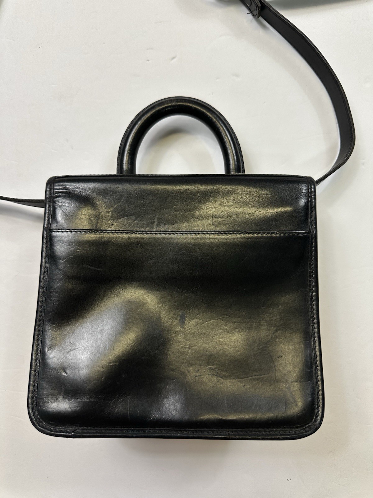 Hartmann by Lombardo Small Messenger Bag Purse Crossbody Black Weave