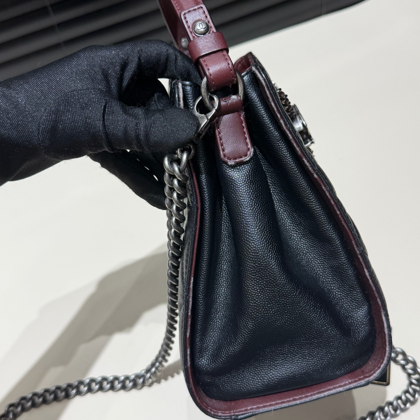 Authentic Chanel Grained Calfskin Bucket Bag Black Ruthenium-Tone eBay AG