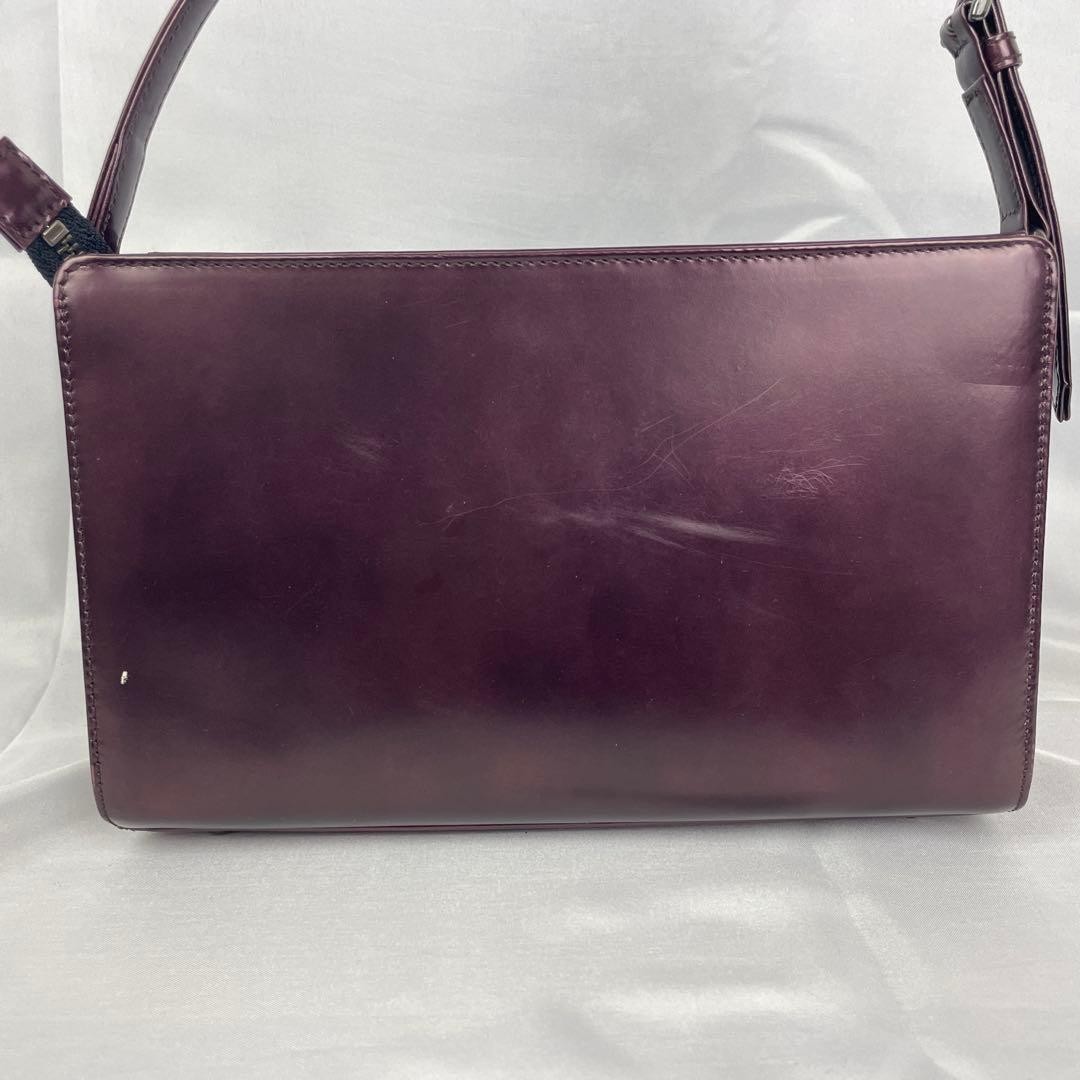 Jean Paul Gaultier New Rose Handbag 15cm Leather Purple Color