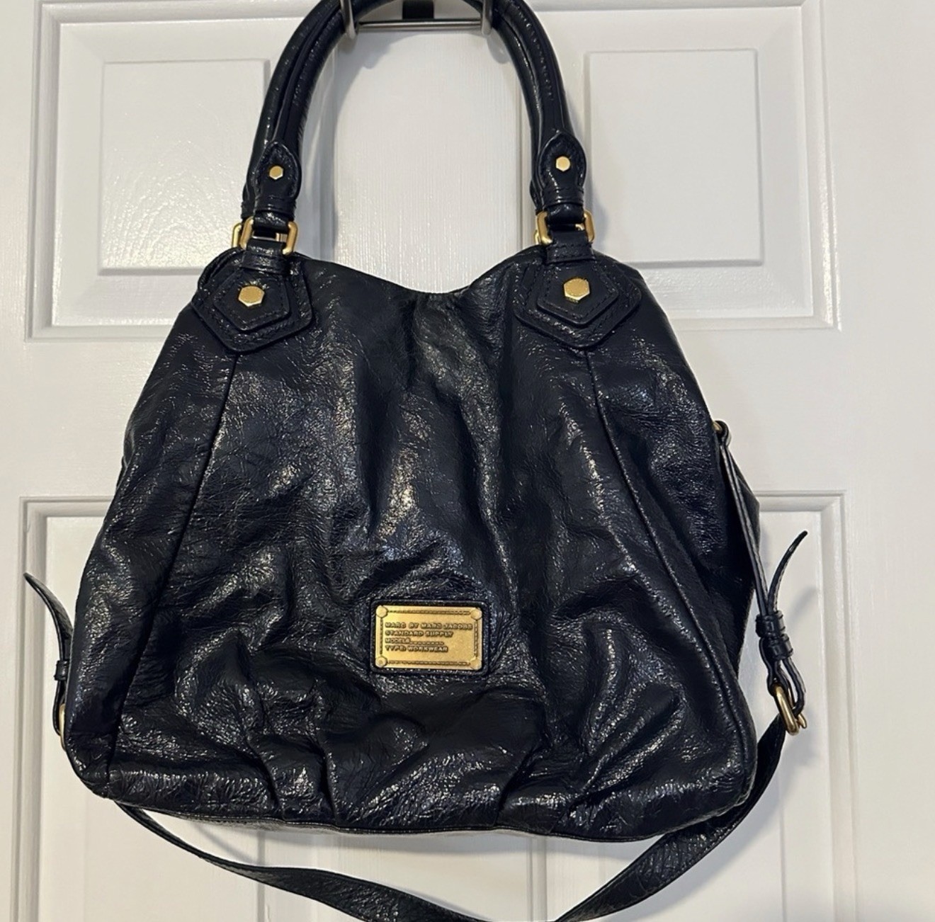 Marc by Marc Jacobs Classic Q Fran Tote Plum Leather Shoulder Bag
