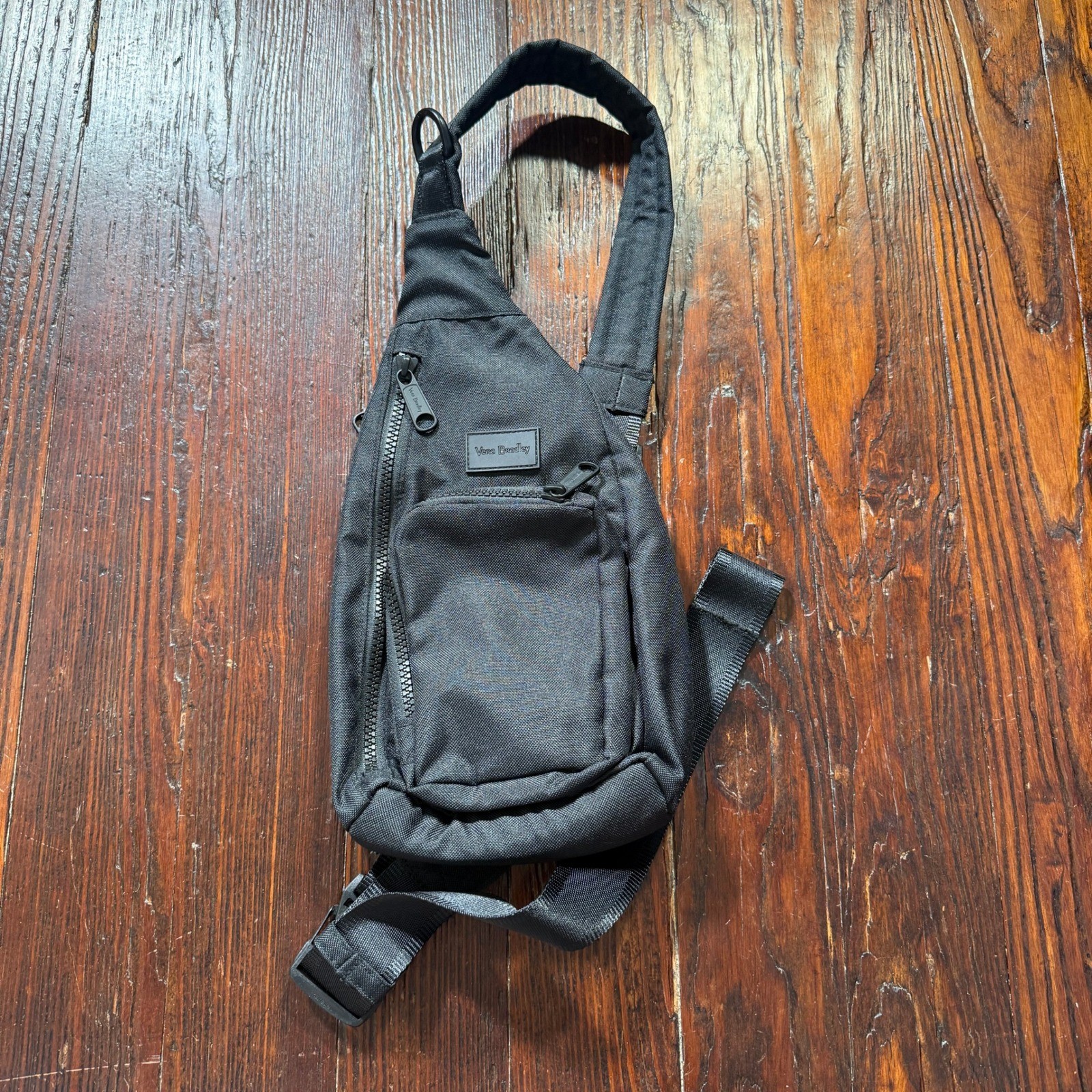 Vera Bradley Mini Sling Backpack Black ReActive Crossbody Minimalist 26677-481