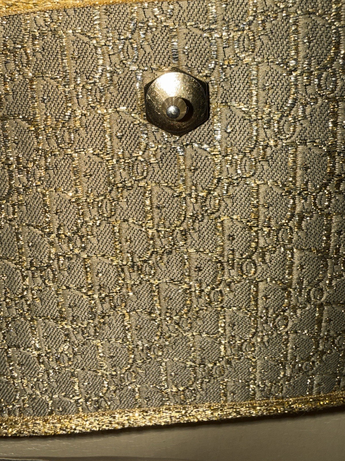 Vintage Christian Dior Metallic Gold Clutch Made in France 1960’s-80’s