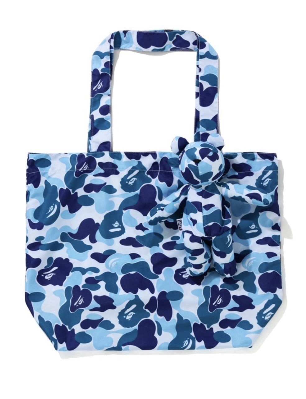 Authentic A Bathing Ape Bape ABC Camo Bear Eco Bag Blue New Small