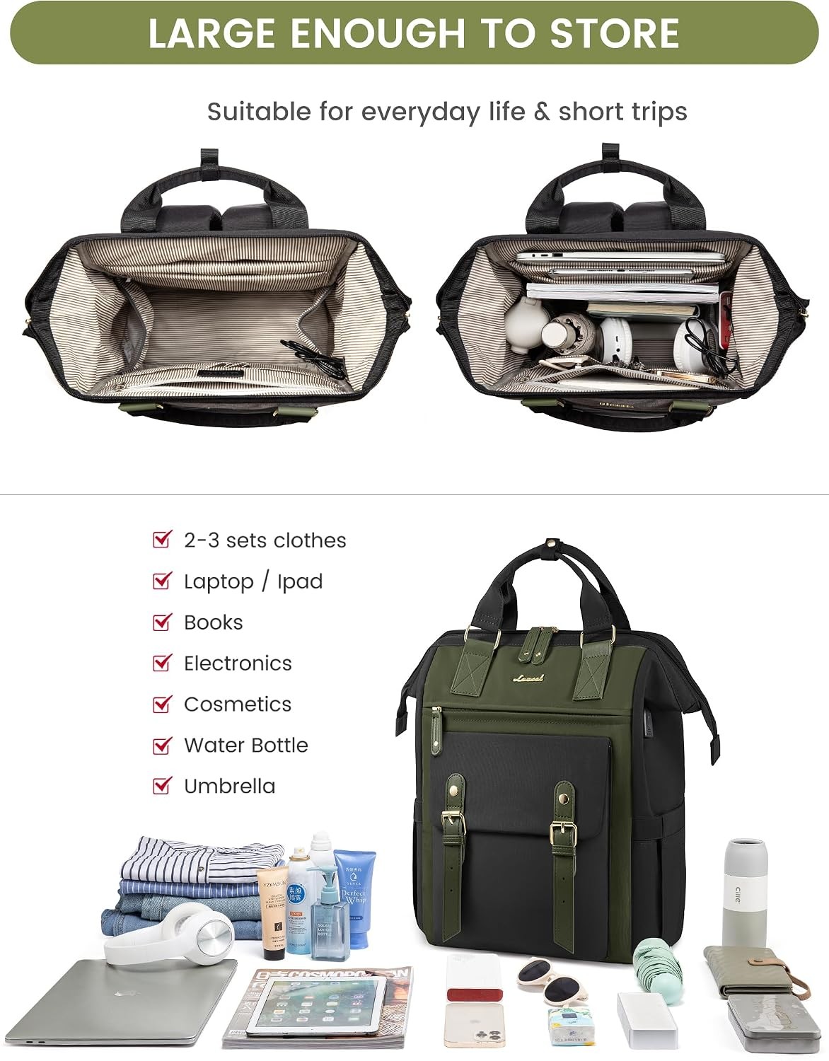 17.3″ Laptop Backpack for Women Work Teacher Bag Travel Backpack,College Backpac