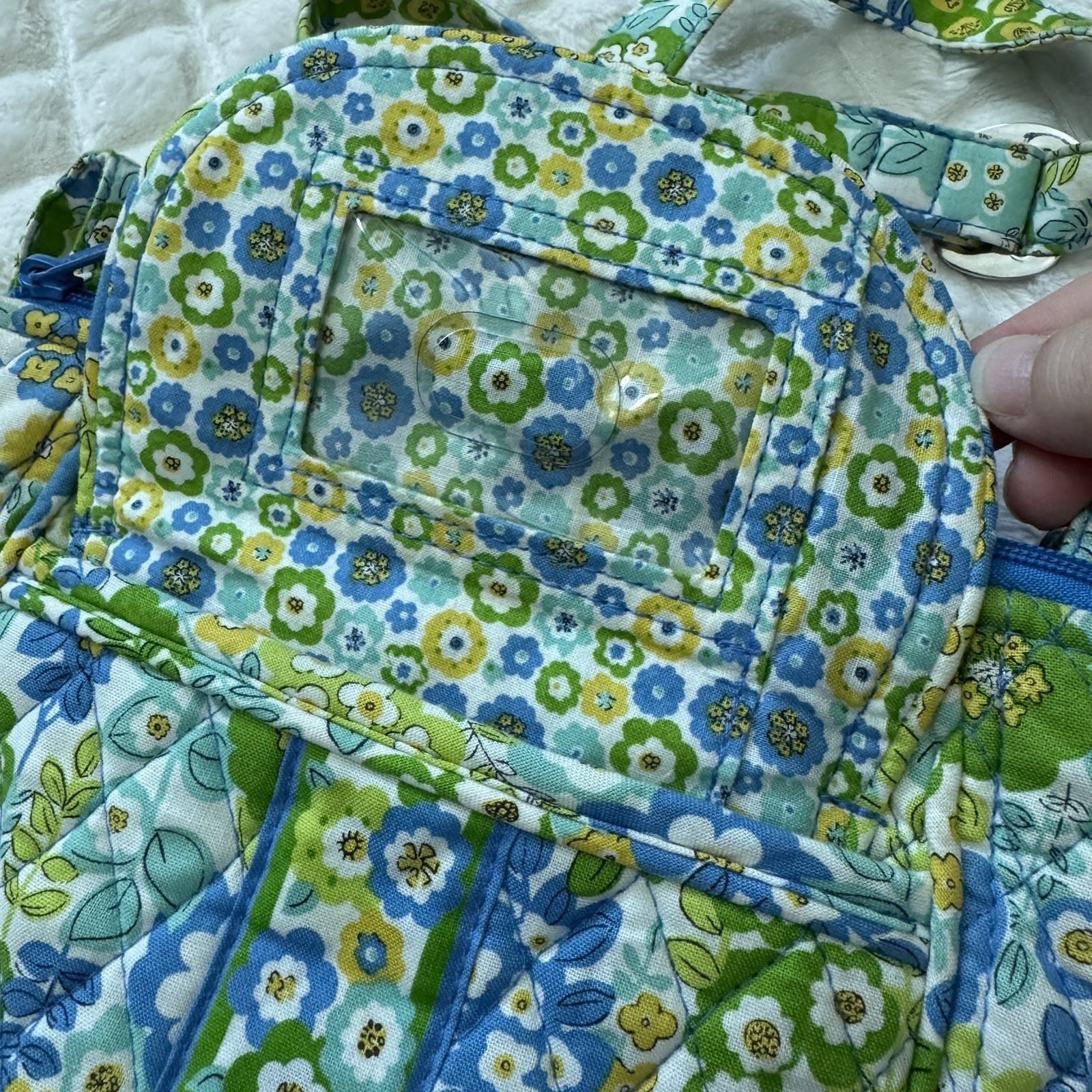 VERA BRADLEY Lizzy Small Crossbody Bag Handbag English Meadow Blue Green Floral