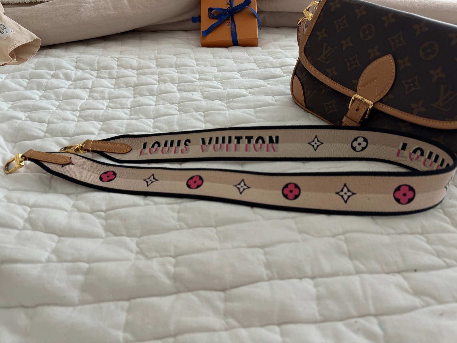 Authentic Louis Vuitton Diane Leather Satchel Bag