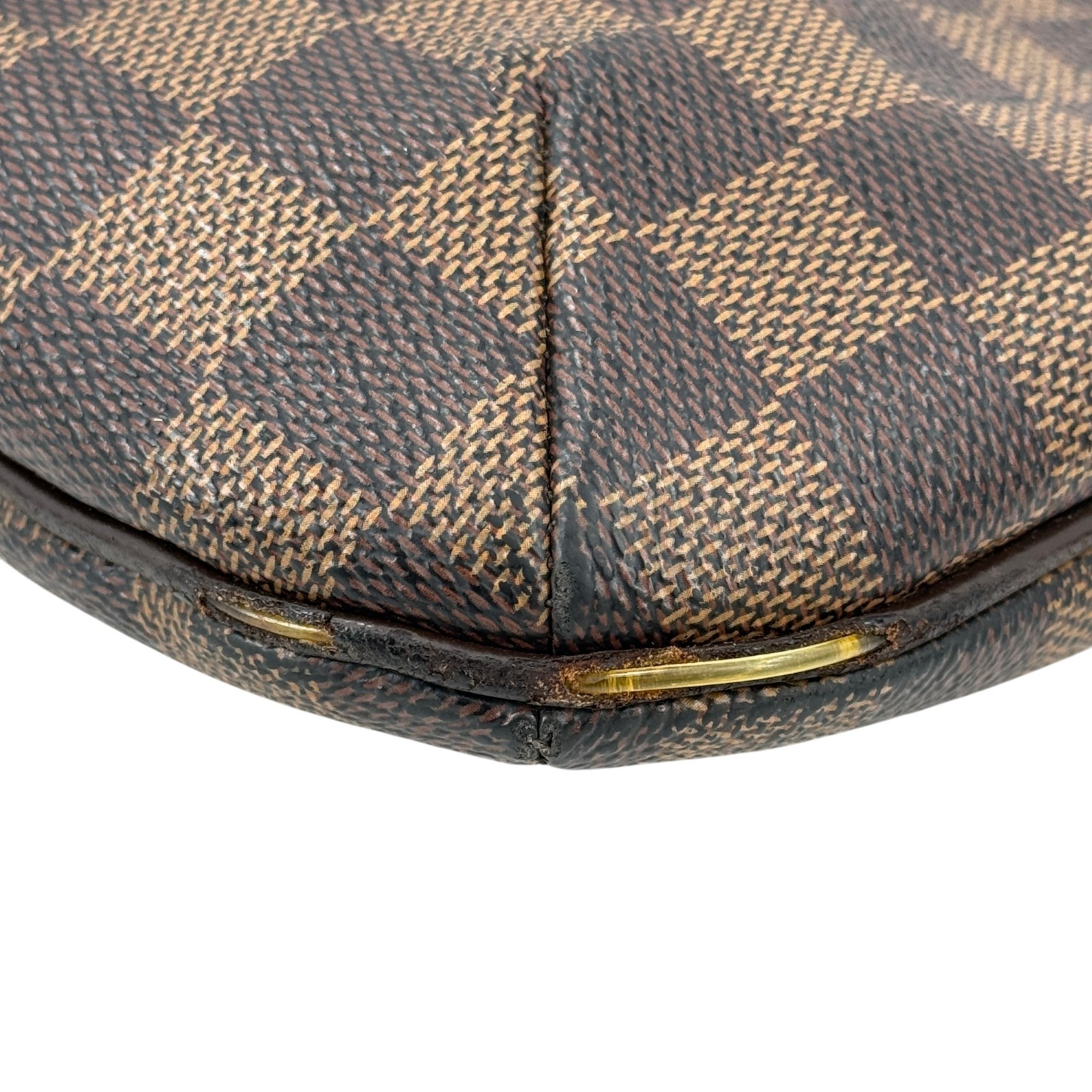 LOUIS VUITTON Bloomsbury PM Damier Ebene Canvas Brown Zip Shoulder Bag N42251