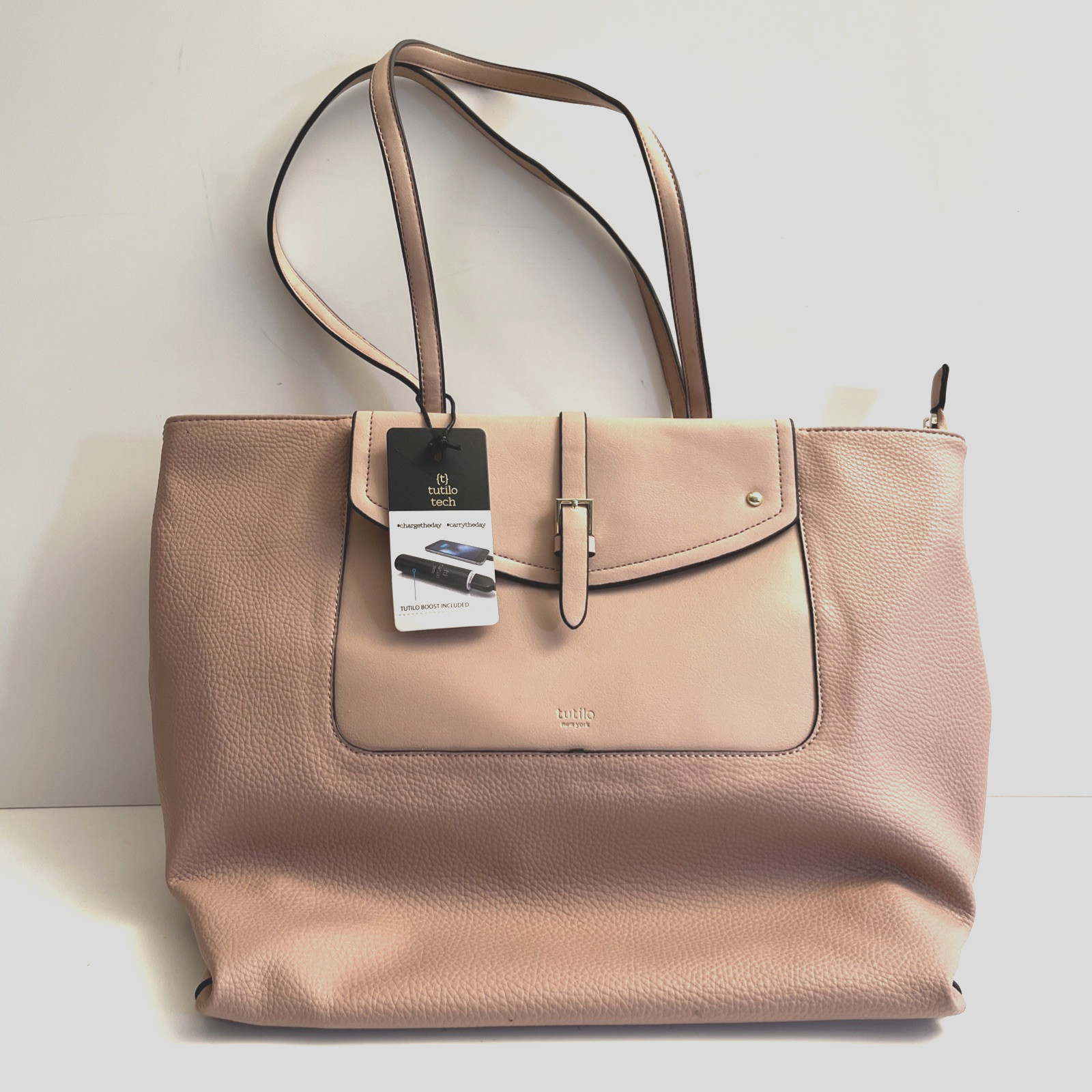 Tutilo Task Pink/Blush Tech Tote W/ Clutch & Tutilo Boost Charger $178 NWT