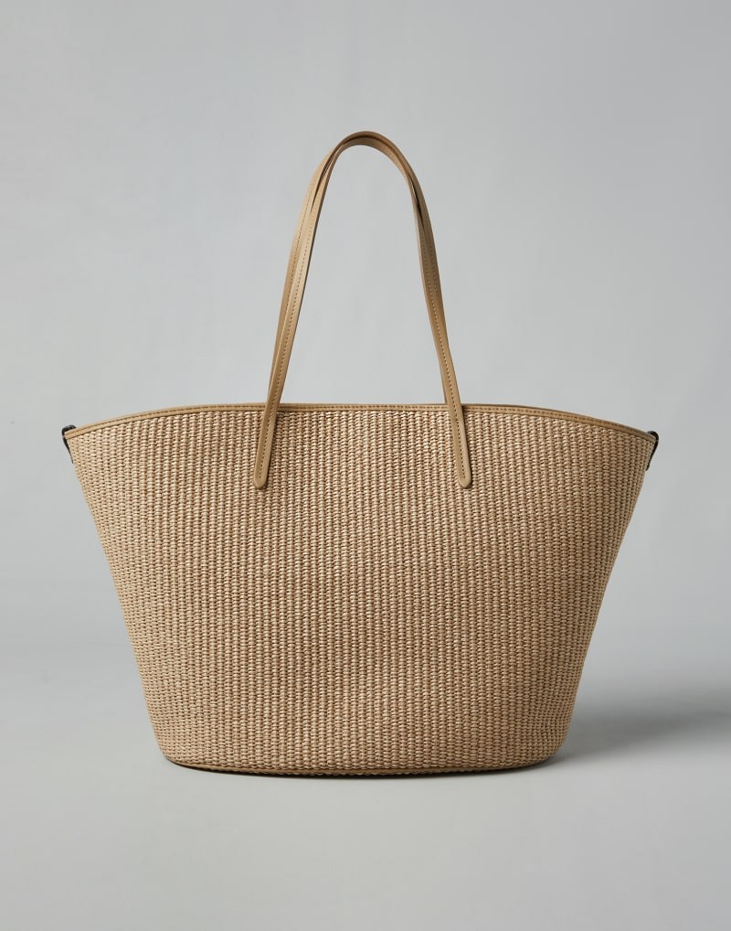 BRUNELLO CUCINELLI WOMEN’S BEIGE WOVEN LEATHER TOTE BAG MSRP $3025
