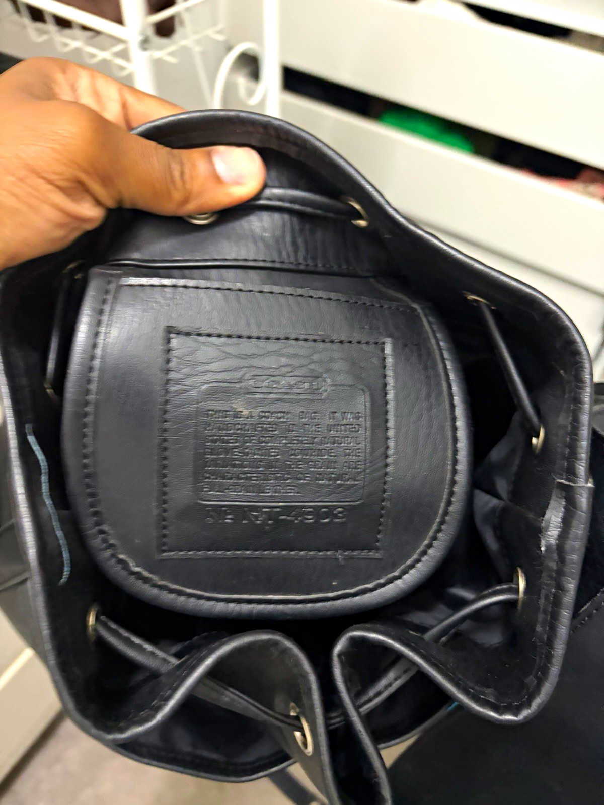 Coach Black Medium Bucket Drawstring Bag w/ Detachable Crossbody Strap, Pocket