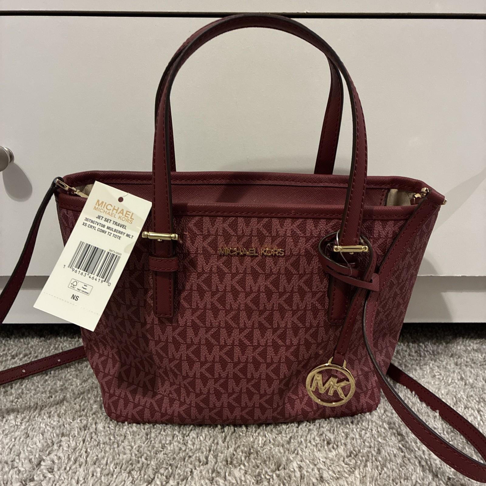 Michael Kors XS Carry All Jet Set Travel Bag for Women – Mulberry BNWT