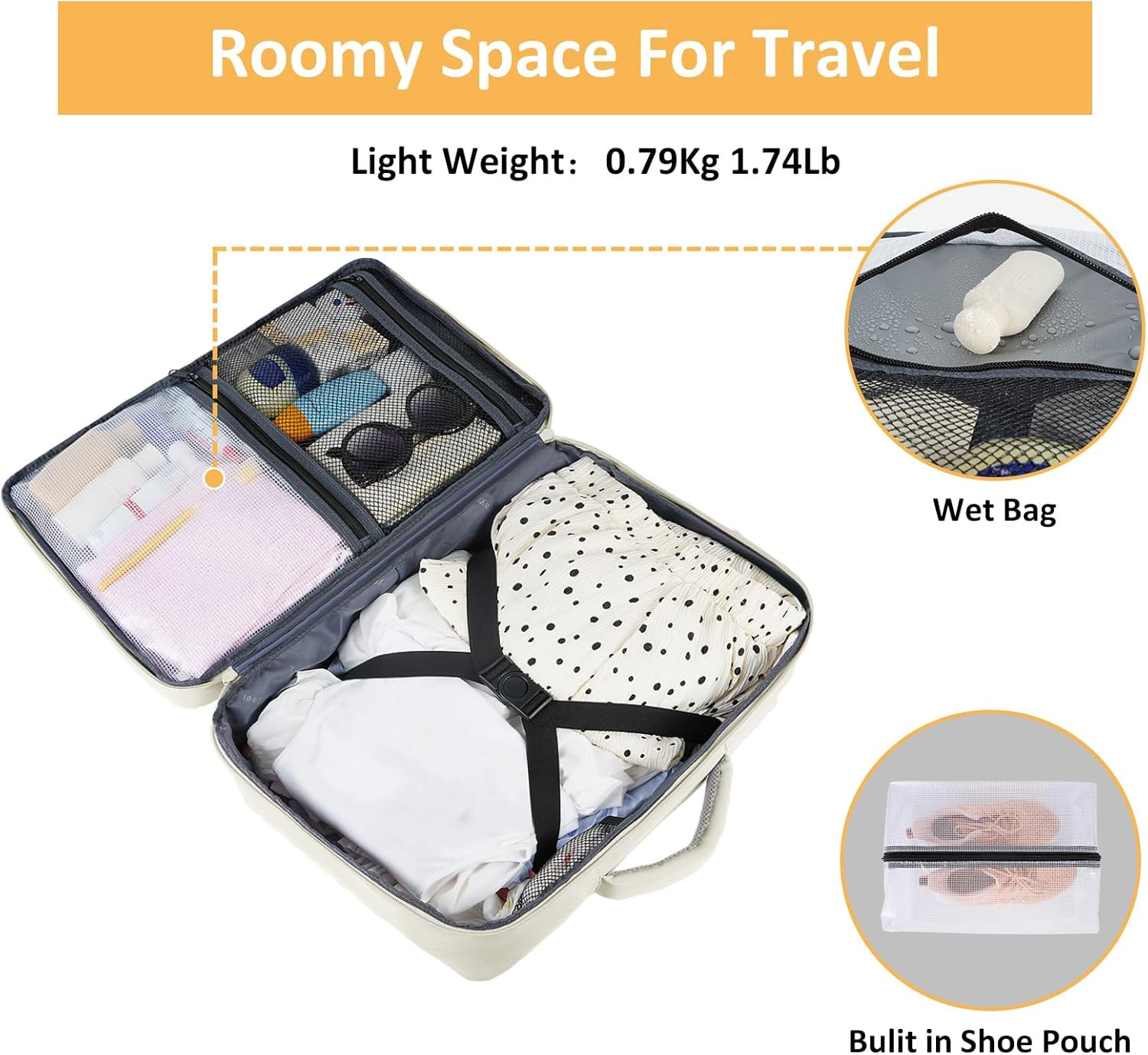 Travel Backpack for Women,Carry on Backpack-Shoe Pouch,TSA 15.6″ Laptop BackPack