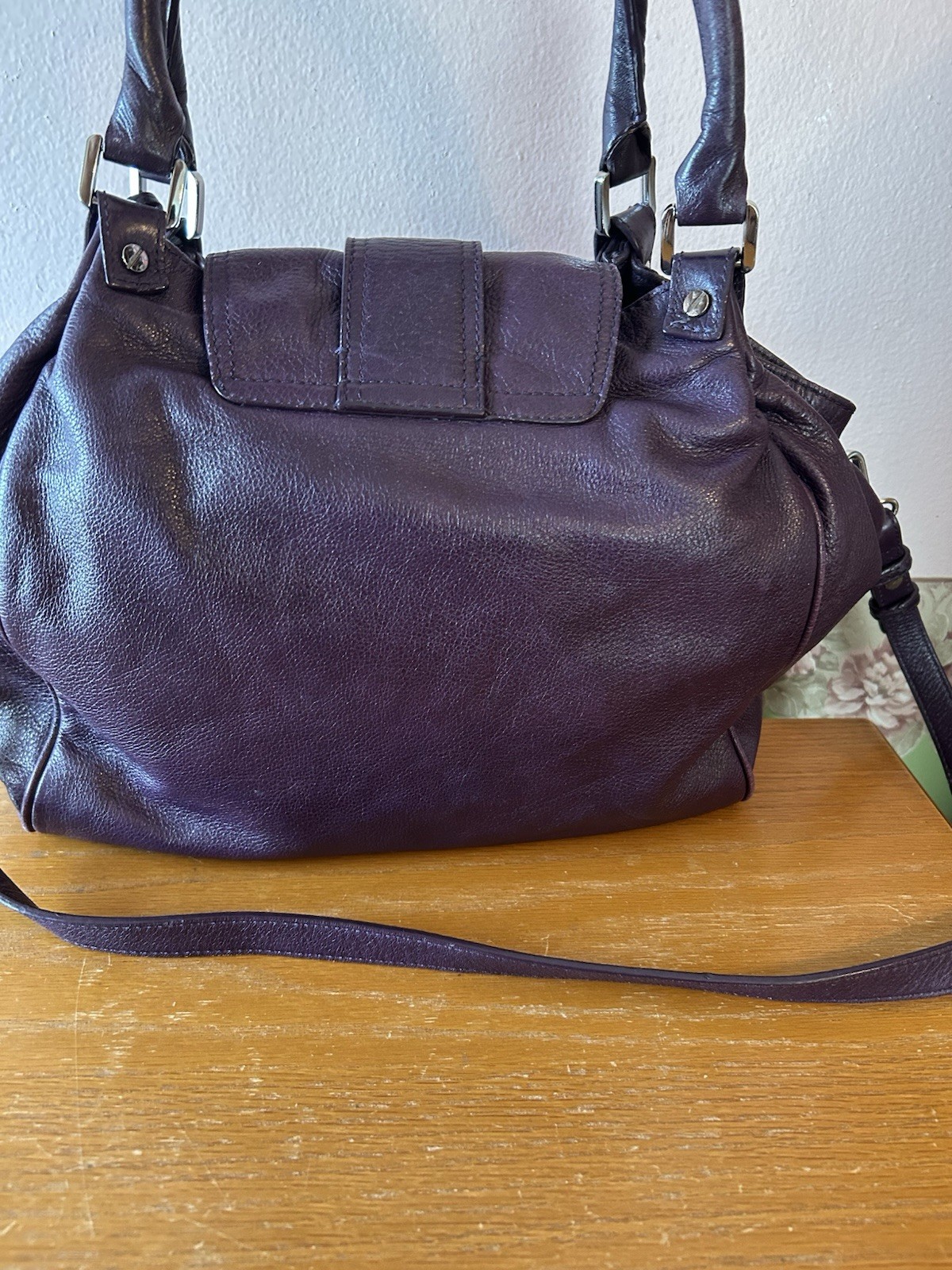 Michael Kors Purple Jenna Leather Purse-BEAUTIFUL
