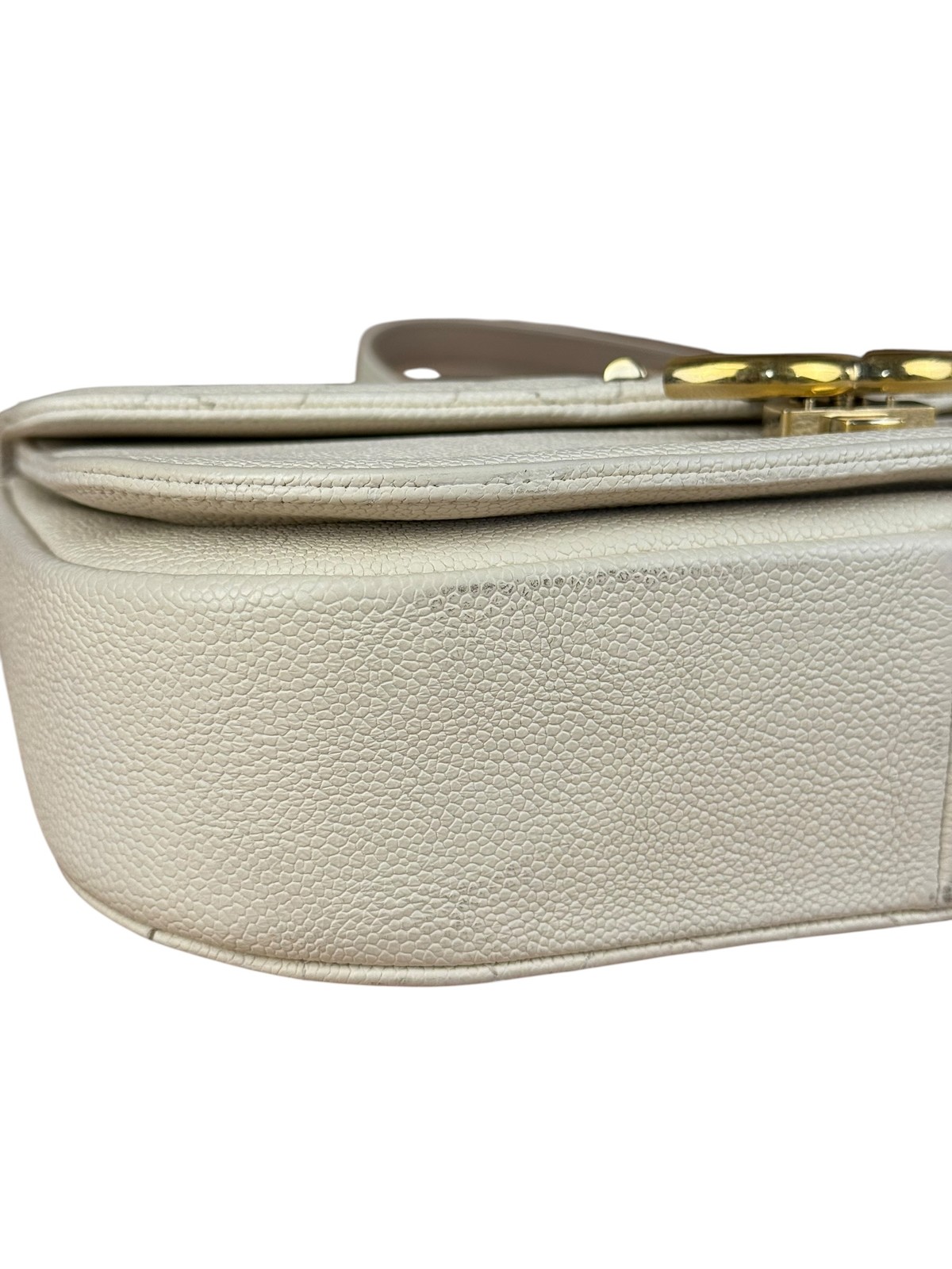 Size M – Chanel Ivory Caviar Quilted Coco Cuba Chain Top Handle Bag 2018 – Pre-O