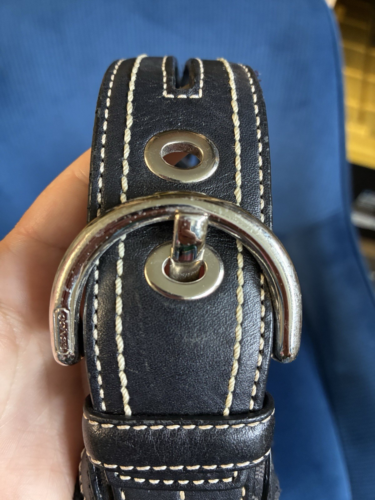 COACH Soho Mini Hobo Bag Black Signature Canvas Rare Vintage Y2K 10599