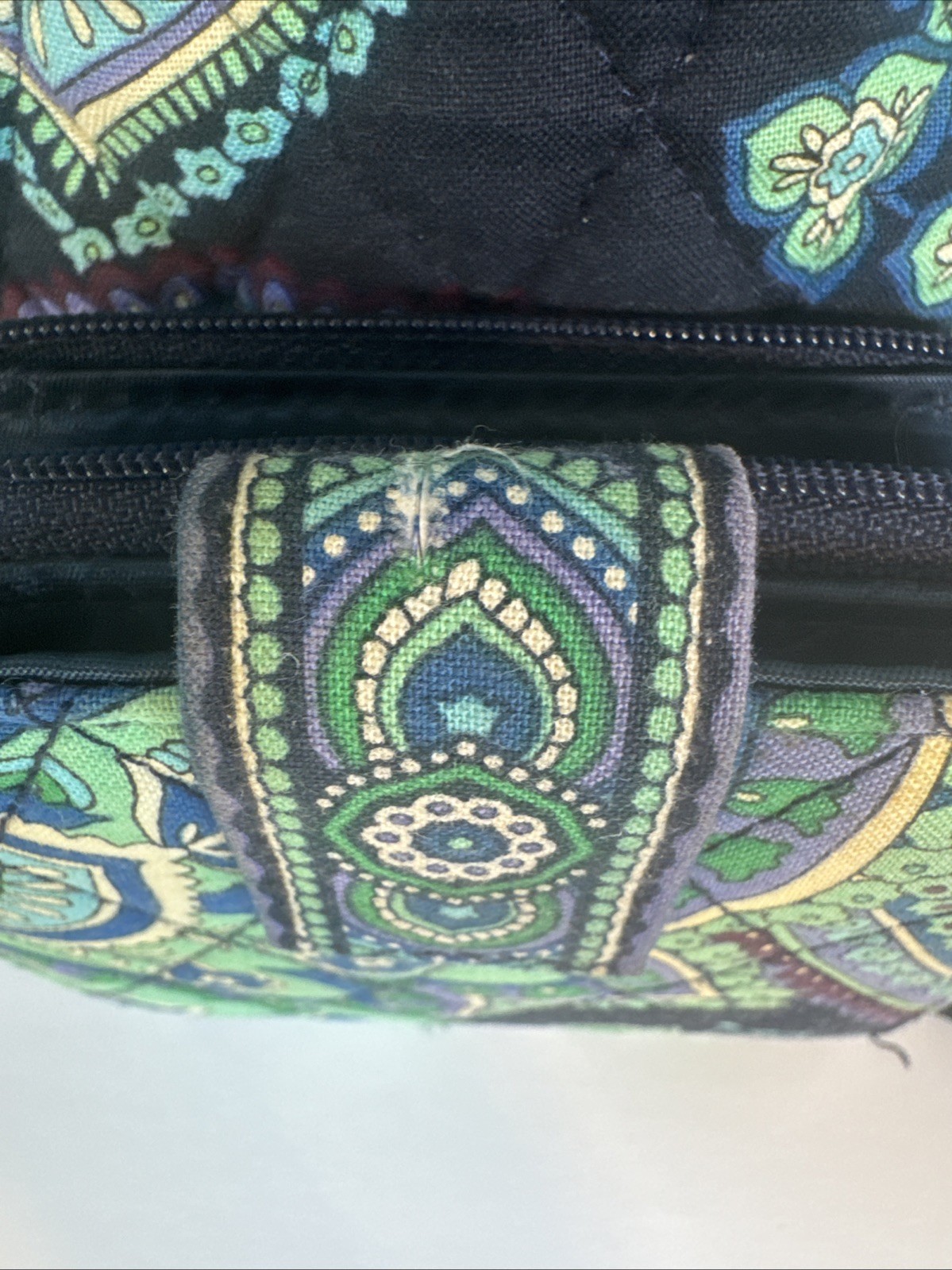 Vera Bradley Blue Rhapsody Retired Tote Bag Inner Pockets with Matching Wallet