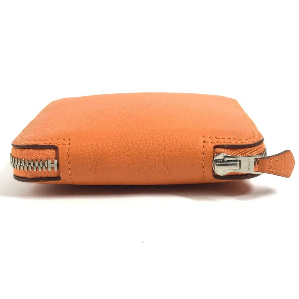 Hermes Silky Pop Foldable Tote Bag Elephant Print Silk Leather Orange