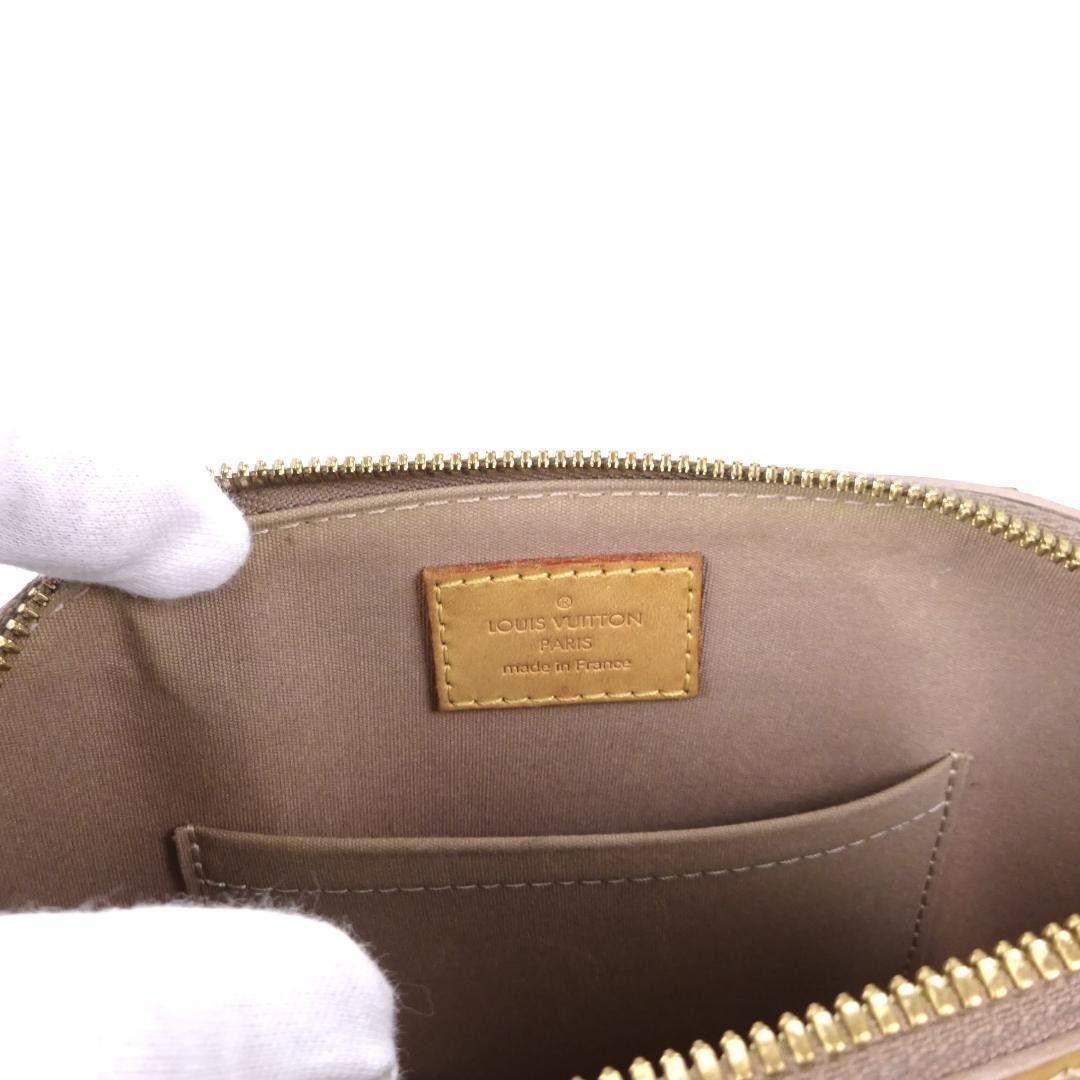 Louis Vuitton Monogram Vernis Alma BB Gold Dome Shoulder Bag Crossbody Used