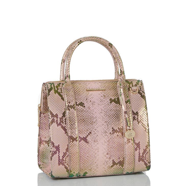 BRAHMIN Small Caroline Blush Belladonna Satchel Bag