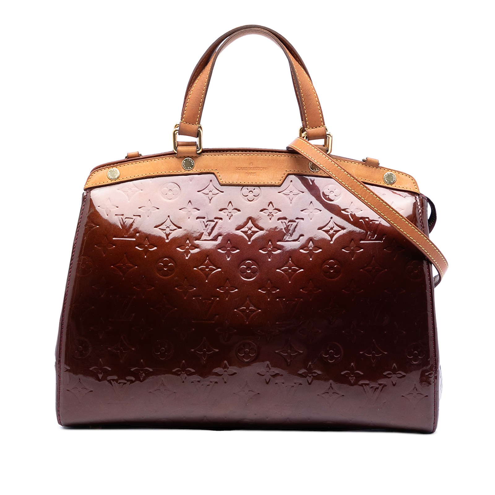 Louis Vuitton Monogram Vernis Brea GM Pre-Loved Satchel Bordeaux