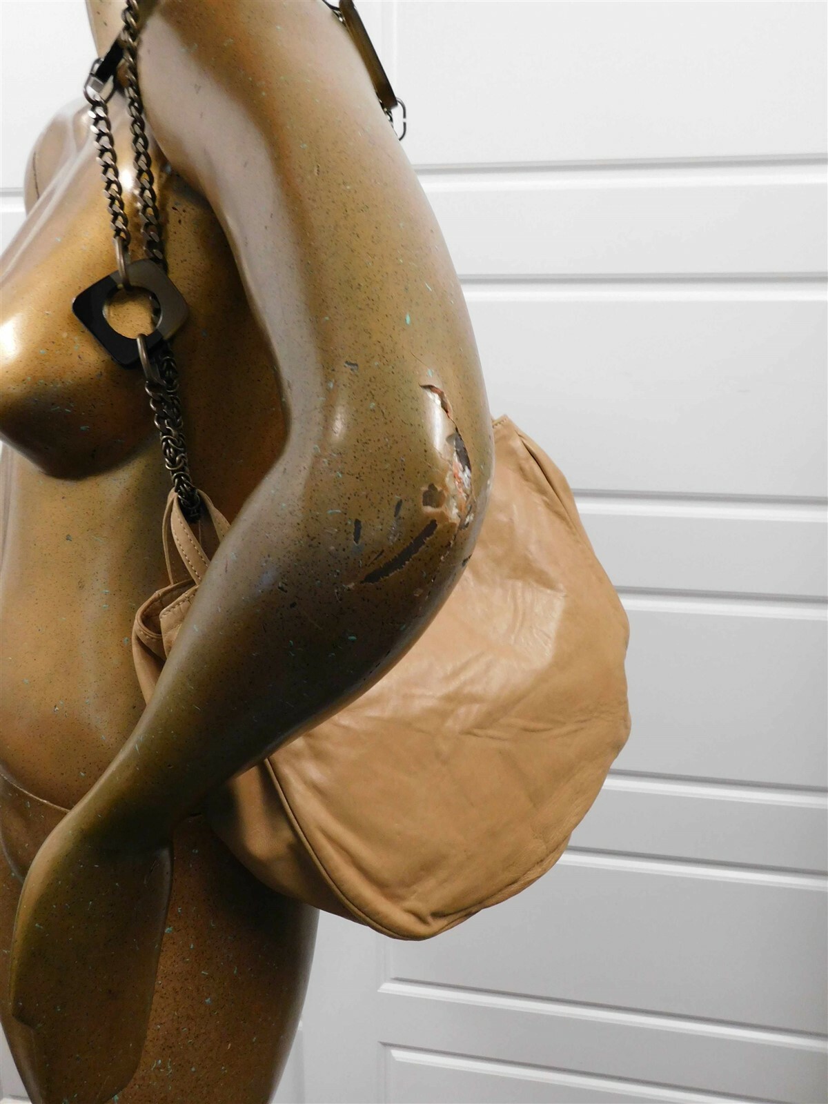 Marni Caramel Nappa Leather Lucite Gold Chain Shoulder Crossbody Bag $985rt