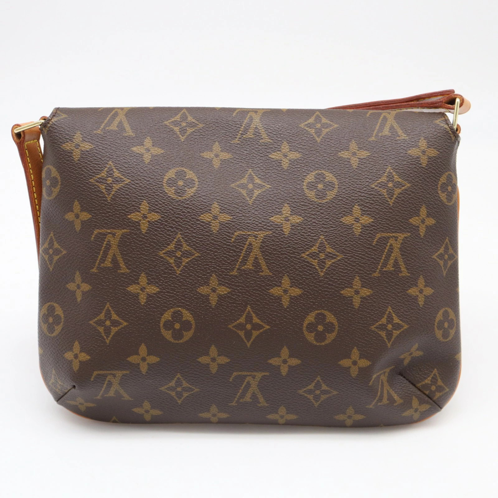 Louis Vuitton Monogram Musette Tango M51388 Shoulder Bag Brown Coated Canvas r0_