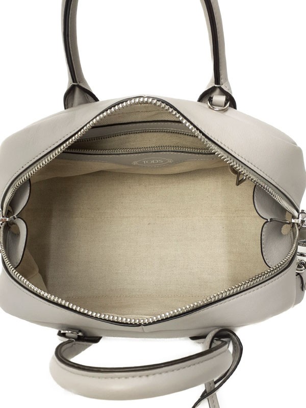 TOD S Darsena Leather Bag Small Gray Shoulder Bag Women’s #TB3595