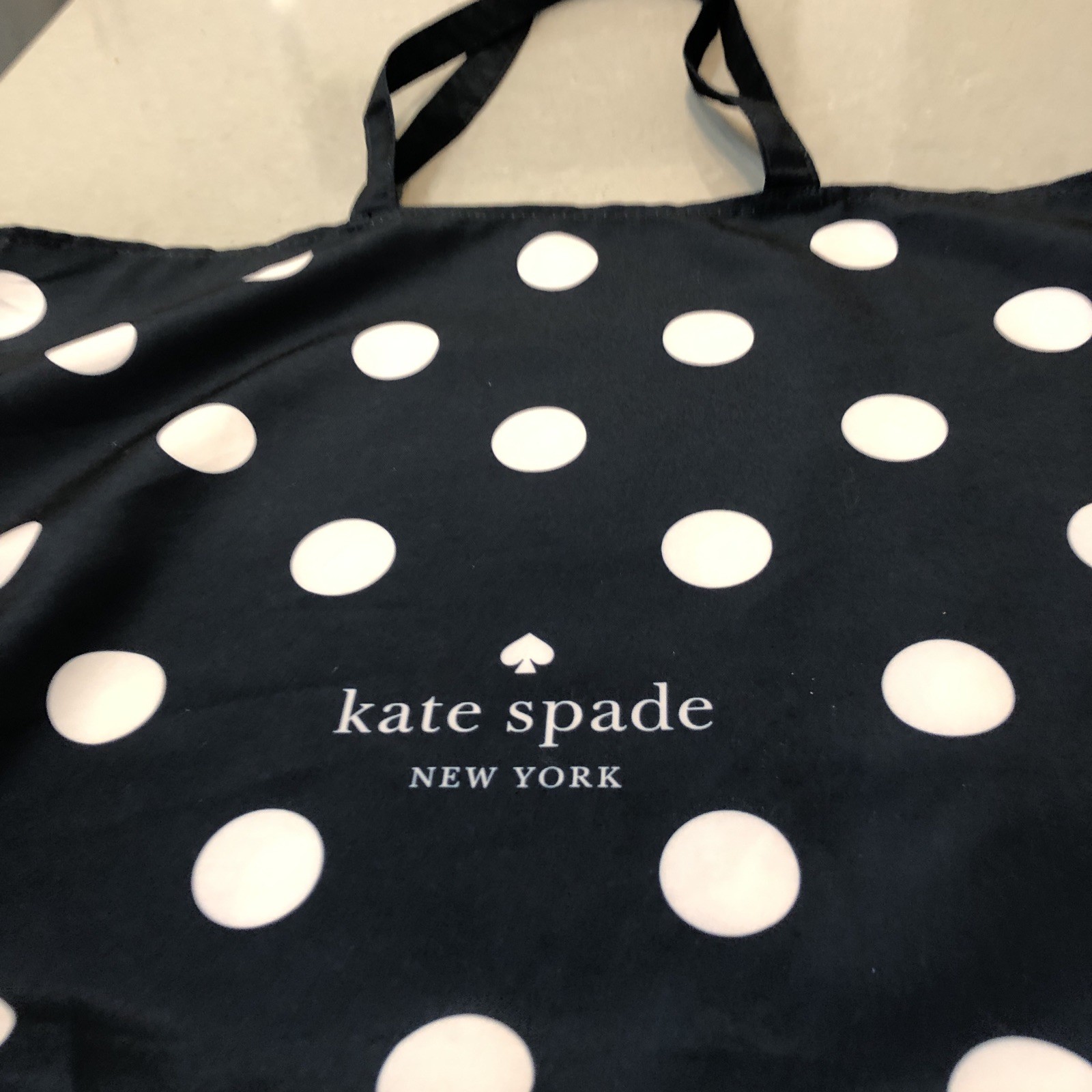 Kate Spade Large Navy White Polka Dot Shoulder Bag 26×14