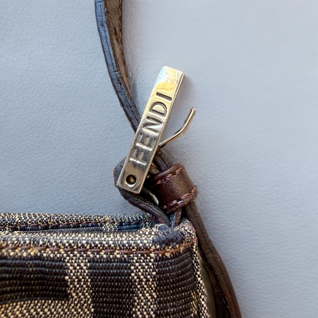Fendi Zucca FF Pattern One Shoulder Canvas Bag
