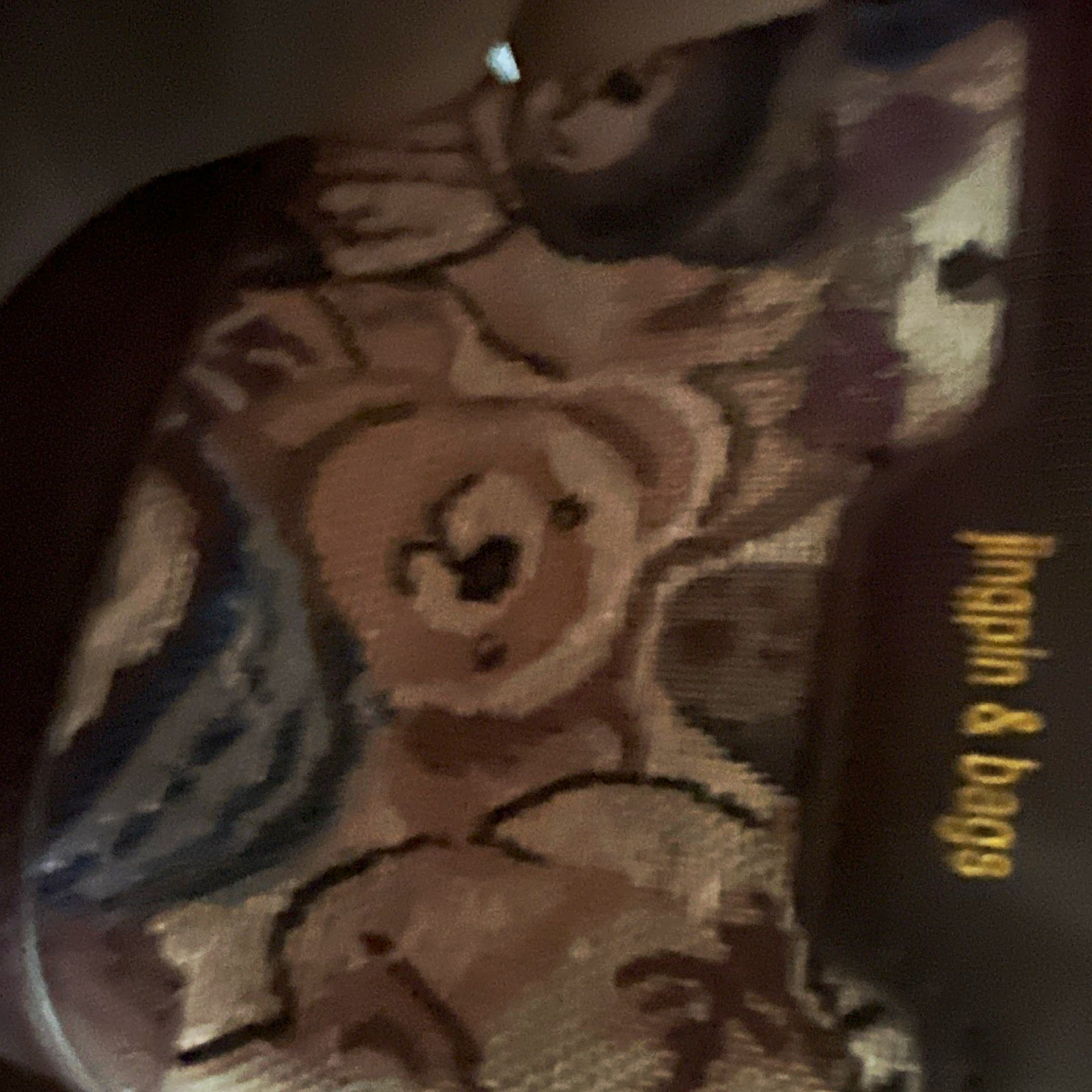 Women’s Shoulder Bag Floral Multicolor Zip Brown Faux Leather Strap Gold