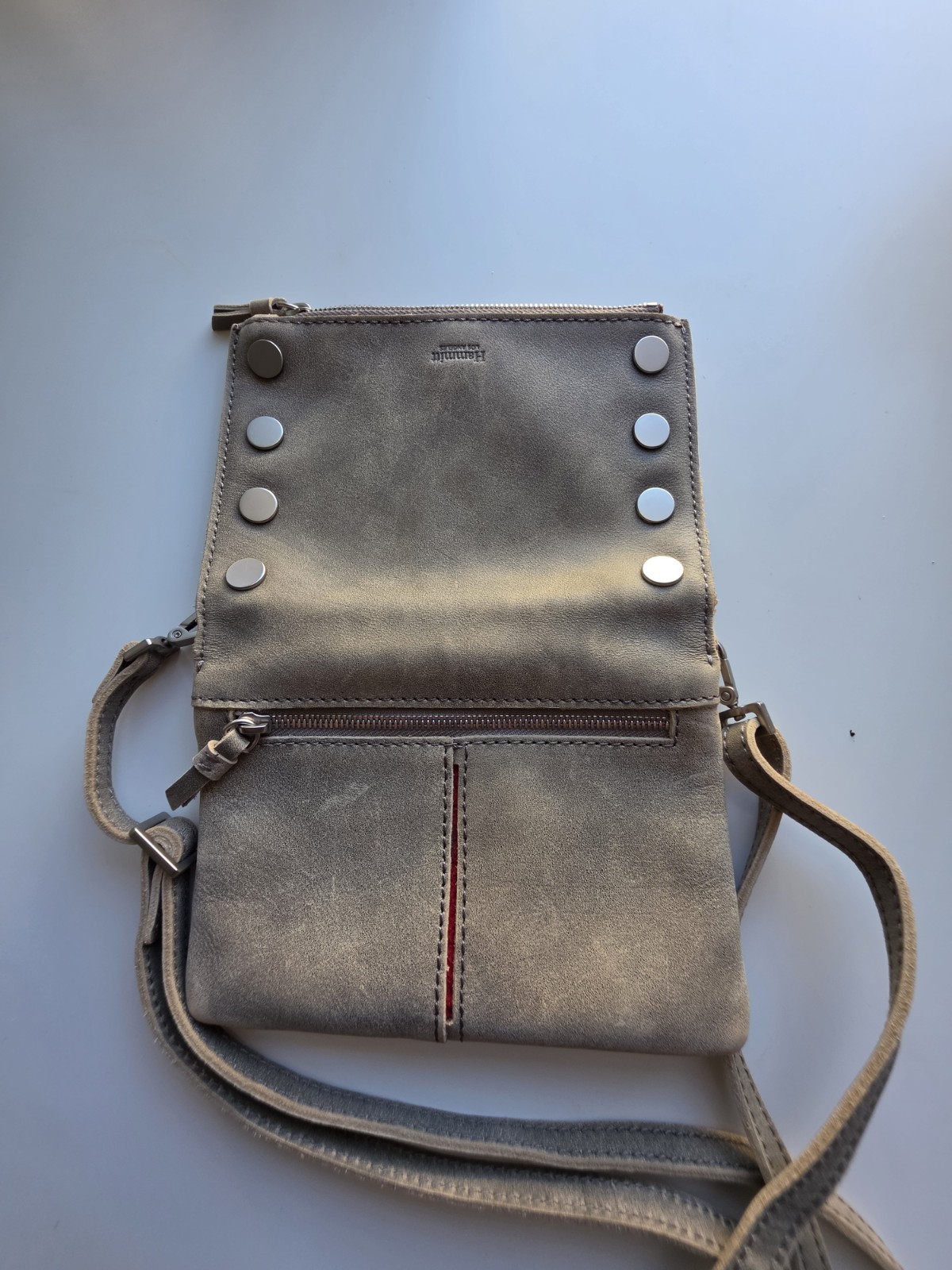 Hammitt Levy Crossbody Wallet Leather Fold Over Bag Clutch Purse Studded