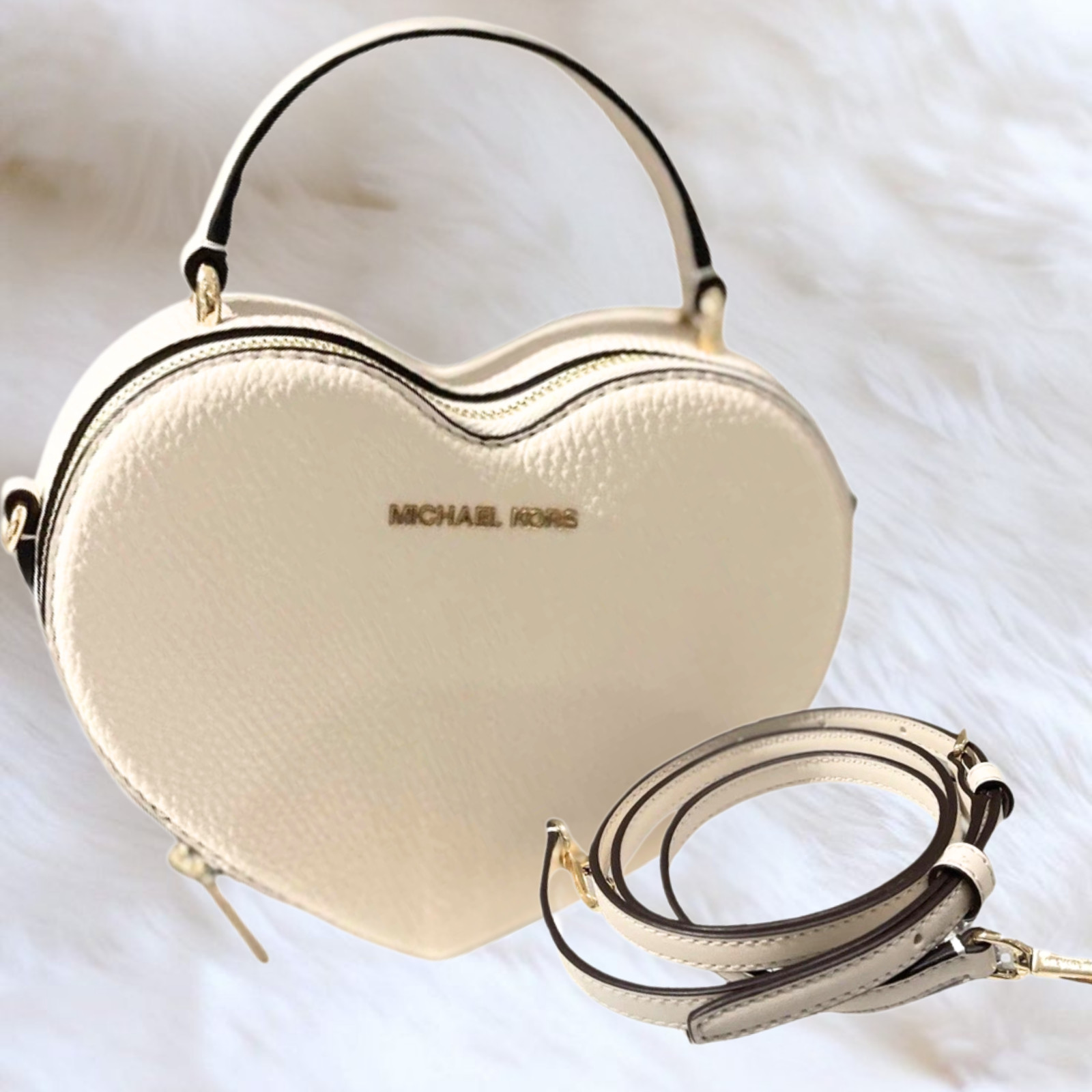 Michael Kors Jet Set Women Small PVC Heart Crossbody Purse Bag Variation