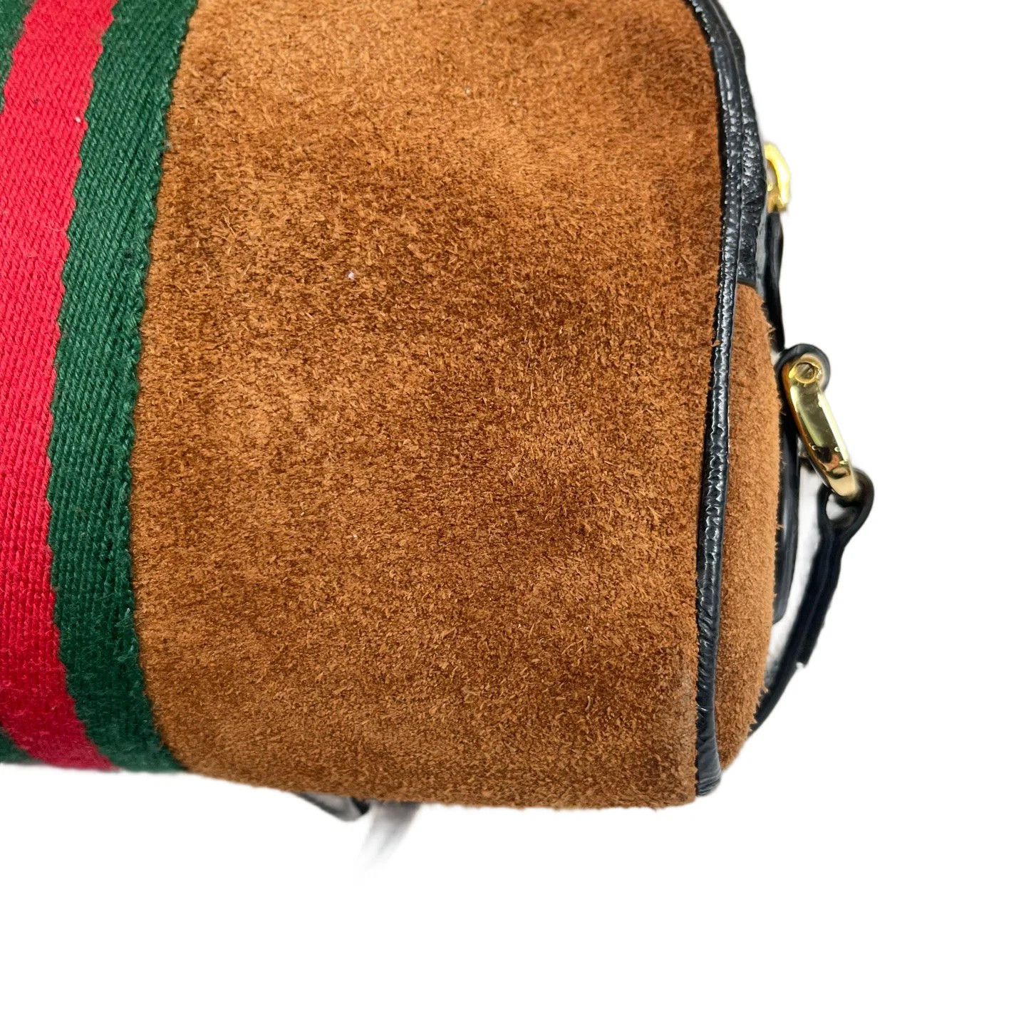 Gucci Camera Case Brown Black Green Red Suede (dh071026e7r)