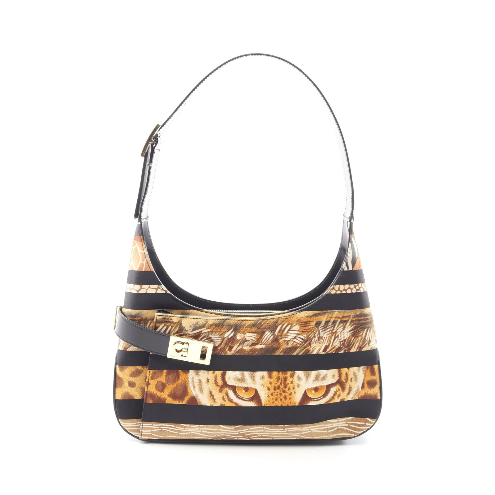 Salvatore Ferragamo Shoulder Bag Black Leather #RCB6062